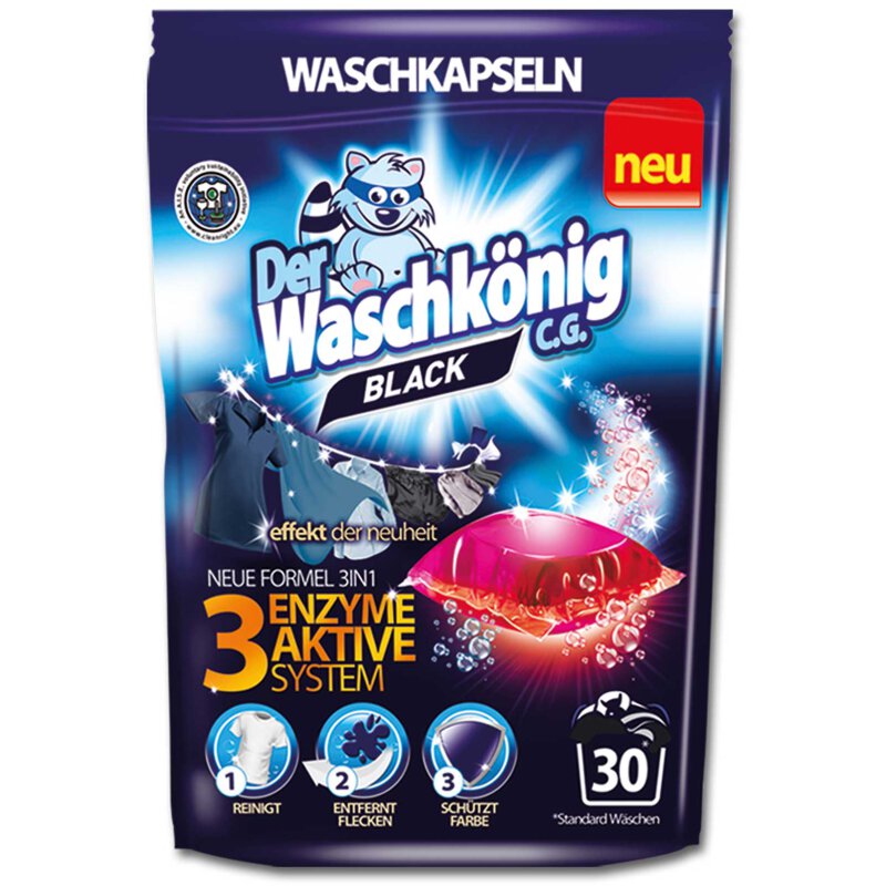 waeschepflege waschmittel spezial und feinwaschmittel der waschkoenig cg black 3in1 mega caps 30wl 510g