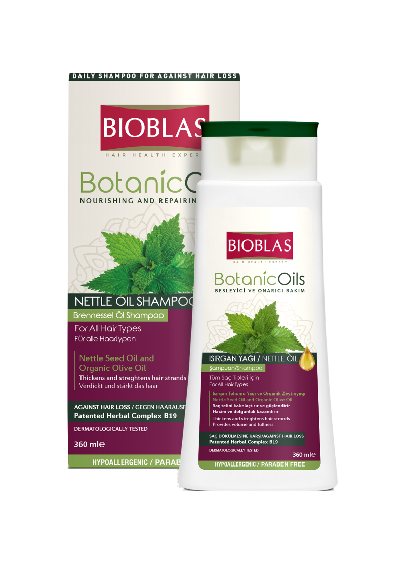 Sampon Bioblas Botanic Oils cu ulei de urzica pentru par subtire si fragil 360 ml