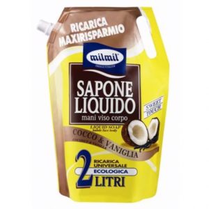 sapun lichid rezerva mil mil cocos si vanilie 2 l