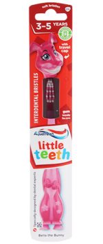 aquafresh little teeth interdental bristles with travel cup bella the bunny